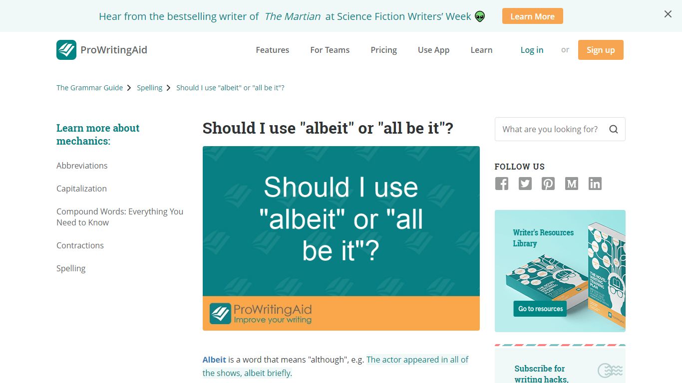 Should I use "albeit" or "all be it"? - ProWritingAid